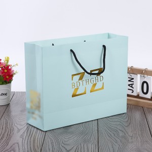 Top Quality Custom Printed Jewelry Shopping Bag Luxury Gift Paper Bag with Rope Handle