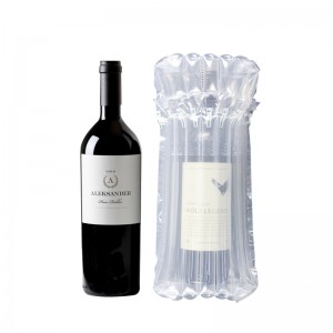 OEM Customized Air Bubble Package Bags Wrap Plastic Roll Air Column Bag for Wine Bottle
