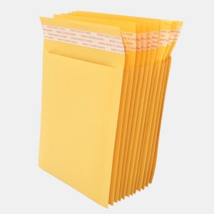 High Quality High quality Logo Shipping Poly eco-friendly yellow golden padded paper envelopes matte black custom kraft bubble mailer