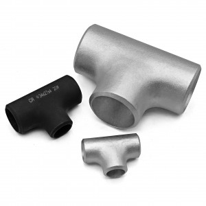 Stainless Steel Pipe Fittings Stainless Steel Equal Tee Bw Pipe Fittings SS316L Equal Tee Reducing Tee Transition Tee