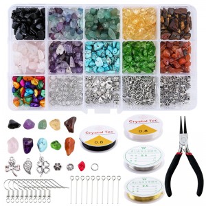 Glass Natural Gemstone Bead Kit Suitable for natural jewelry making