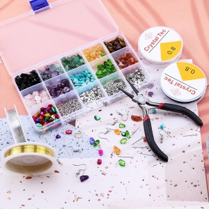 Glass Natural Gemstone Bead Kit Suitable for natural jewelry making