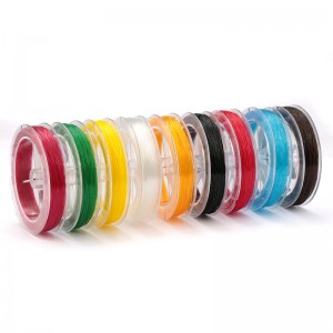 0,5 MM-1,5 MM gekleurde elastische draad wordt gebruikt voor het maken van armbanden en halskettingen