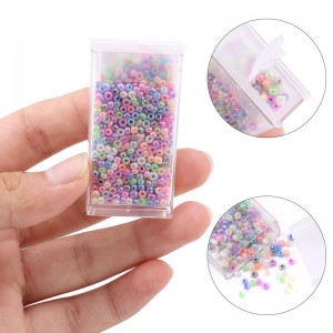 Cuentas de semilla de vidrio de color caramelo de 2 mm para collar de pulsera DIY