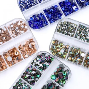 Kit de diamantes de fondo plano para manualidades, decoración de joyas de cristal