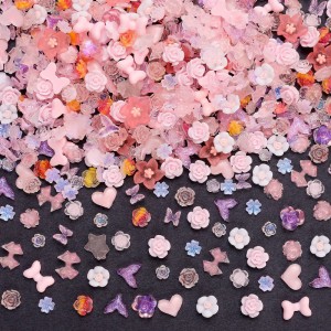 Mixed resin material package three-dimensional flower nail art accessories