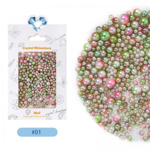 1.5-6mm High Gloss ABS Nail Pearl Set For Nail Decoration.