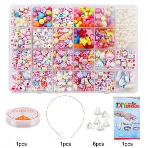 Colorful Acrylic Bead Kit for Jewelry Making