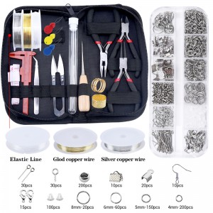 Jewelry making tool supplies kit suitable for making earrings