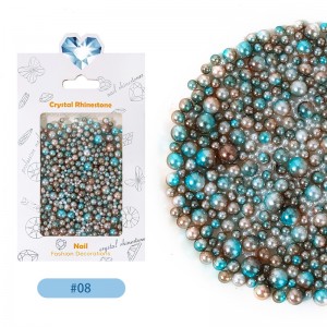 1.5-6mm High Gloss ABS Nail Pearl Set For Nail Decoration.