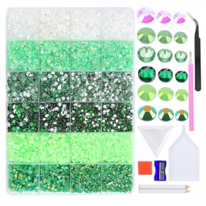 24 Grid Mixed Color Resin Drill Set For DIY Decoration