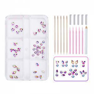Wholesale diy removable dental rhinestones for tooth decoration with tool set