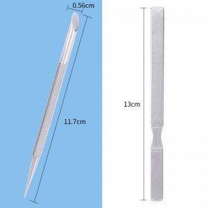 Stainless Steel Nail File Double Pointed Pointed Flat Head Multifunctional Nail Polishing Tool