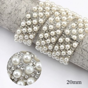 Hot melt glue base ABS high-gloss pearl rhinestone drill strips for DIY clothing accessories decorative diamonds