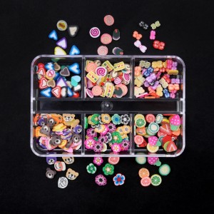 Sparkling Nail Art Combo: 12-Grid & 6-Grid Assorted Set with Glitter, Clay Pieces, and Mini Decorations for Nails