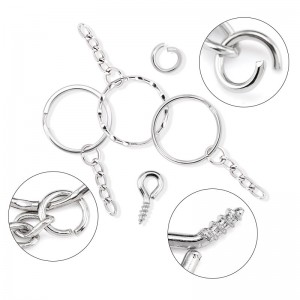 Metallum Keychain circum Scindo Ring pro Car Key Decoration Men Ladies Gift Keychain faciens