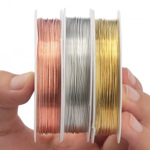 Silver/gold/rose gold copper wire for jewelry making