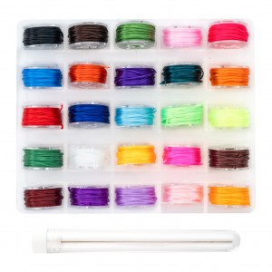 25 Color Elastic Thread Set, Color Thread Round Shaft box, Cuttable Wire Diy Jewelry Accessories