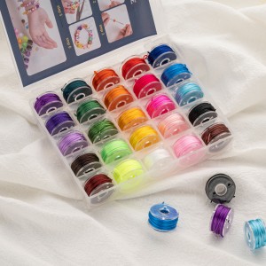 25 Color Elastic Thread Set, Color Thread Round Shaft box, Cuttable Wire Diy Jewelry Accessories