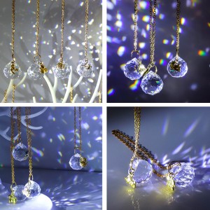 Wholesale new 20mm white crystal ball pendant crystal sun catcher for diy horoscope elements