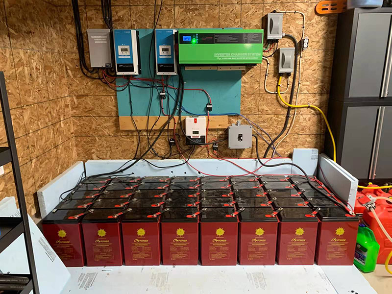 Deep Cycle Gel-batterij 6V 420Ah-project voor off-grid zonne-energieopslagsysteem voor thuisgebruik in Canada