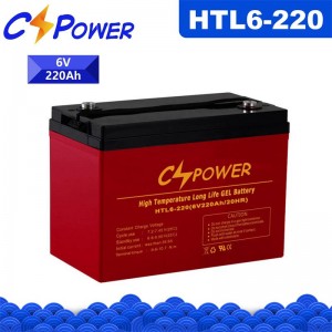 HTL Pro 6V220Ah Hege temperatuer Deep Cycle GEL Batterij