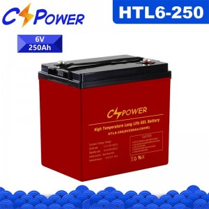 HTL Pro 6V250Ah Batterija GEL taċ-Ċiklu Fond ta 'Temperatura Għolja