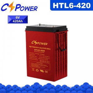 HTL Pro 6V420Ah Tenperatura Altuko Deep Cycle GEL Bateria