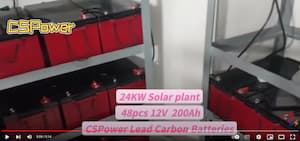 Video: CSPower 12V 200Ah Lead Carbon Batteries for 24KW Solar Plant ( Installed in Nigeria 2022)