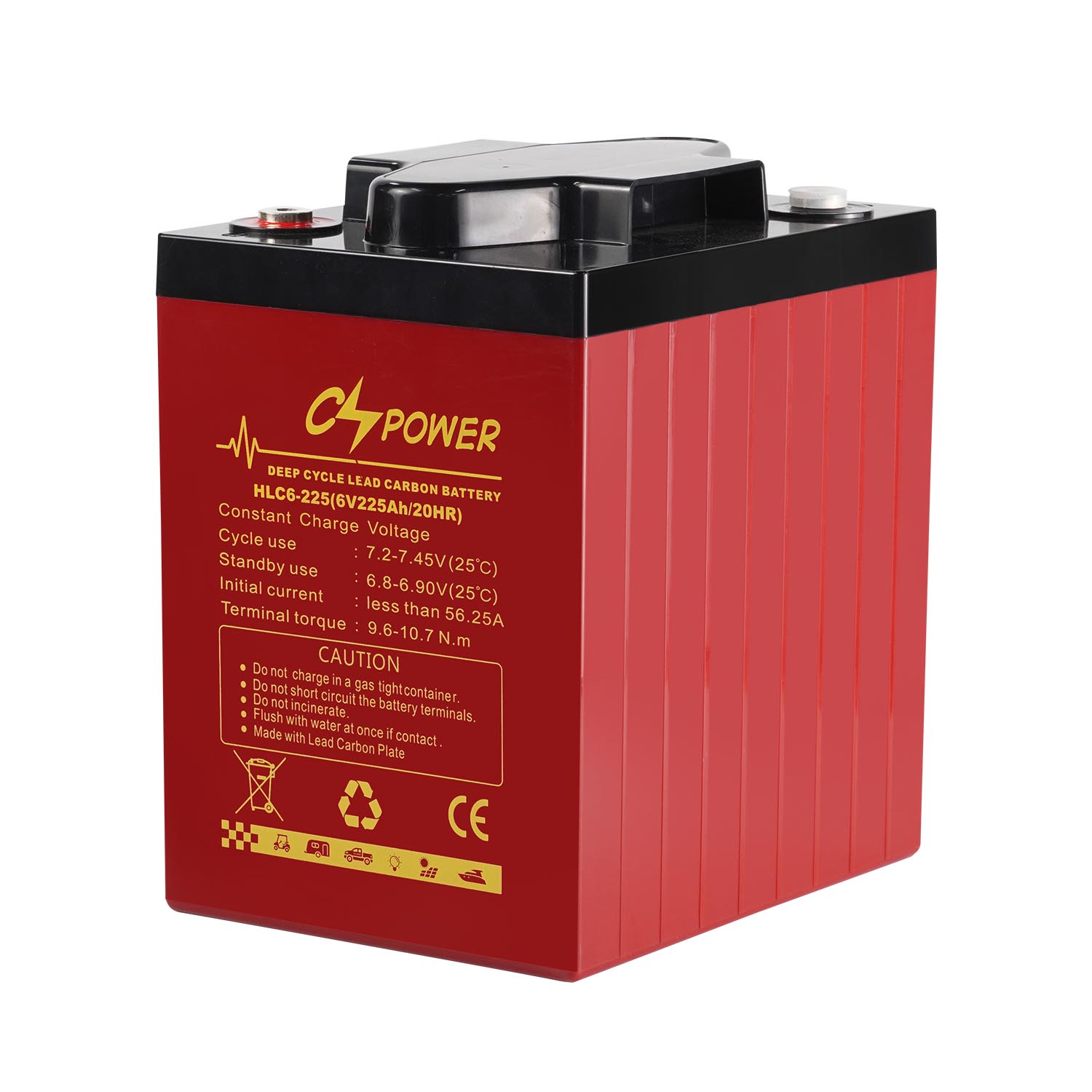 Lahatsary: ​​CSPower HLC6-225 6V 225Ah Batterie Karbonina Fitondrana haingana