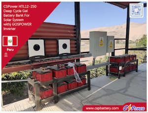 CSPower HTL12-250 12V 250Ah ღრმა ციკლის გელის ბატარეა სწრაფად იყიდება პერუში