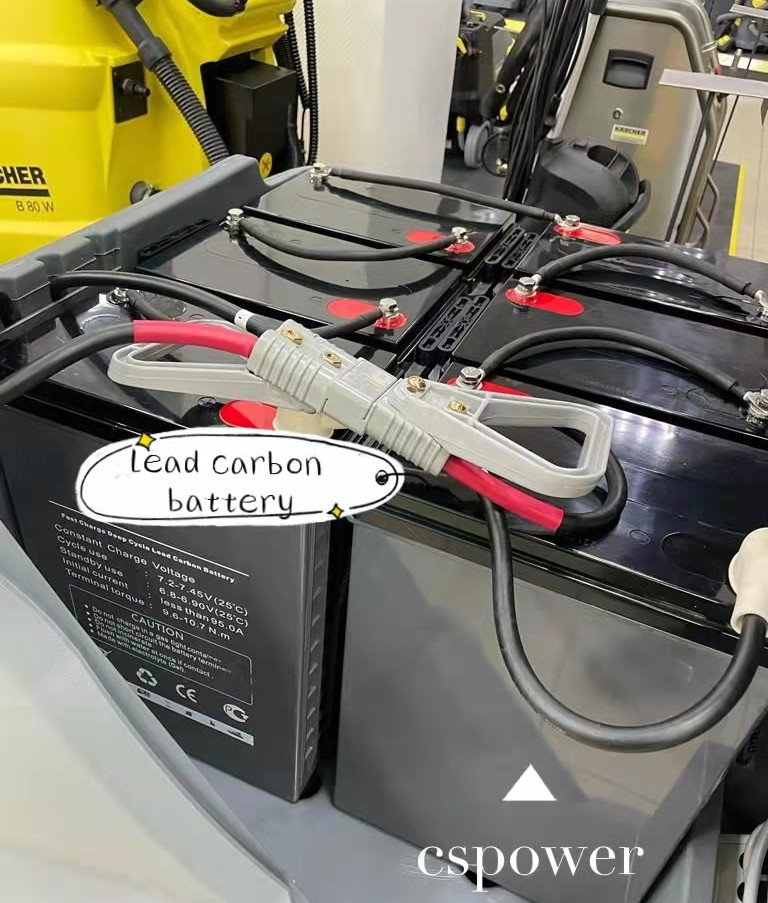 Baterei karbon timbal CSpower 6V 400AH populer kanggo mesin cuci lantai