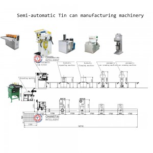 Linie de producție semi-automată a conservelor rotunde de 0,1-5L