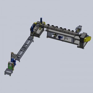 300kgh PE PP ရုပ်ရှင်ခေါက်ဆွဲ graulation စက်