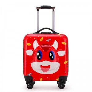 Custom na Logo Cartoon Travel Trolley Luggage Bag Trolley School Bags Kids