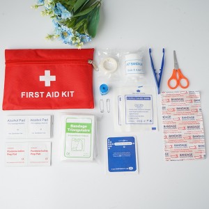 Paketa e ndihmës së parë me ngjyra preminum dhe informacione për furnizuesin