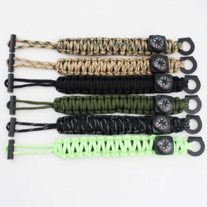 Outdoor Adventure Survival Bracelet With Woven Rope