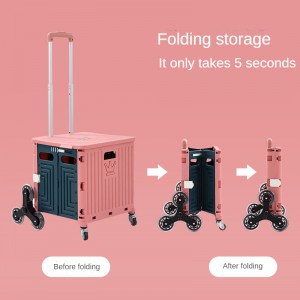 Supermarket Portable Folding Shopping Cart Trolley