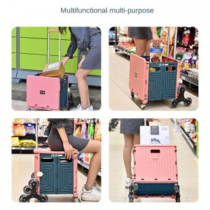 Supermarket Portable Shopping Cart Trolley