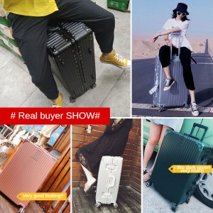 चीन अॅल्युमिनियम मुली सूटकेस सामान डिझाइन