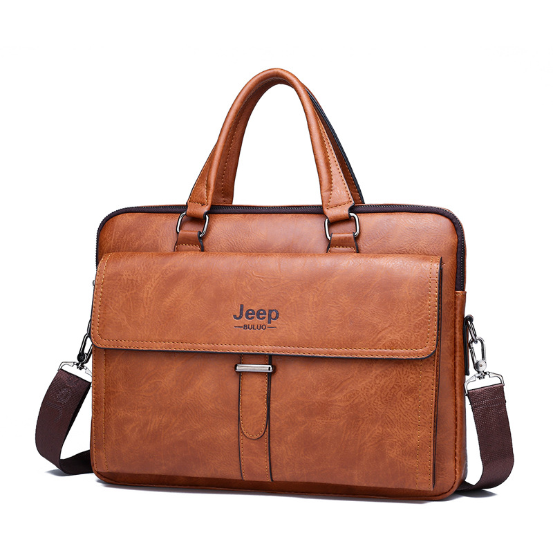 China Custom Leather Briefcase Mens –  Logo Nice Briefcase Design – FEIMA BAG