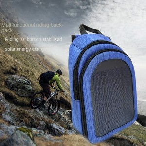 Nova mochila solar ecológica para ambientes externos com detalhes do fabricante