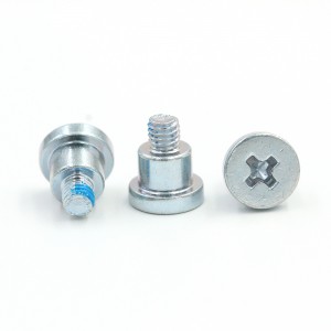 china manufacturing nylock patch screw with shoulder
