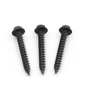 Hex screw with washer serration