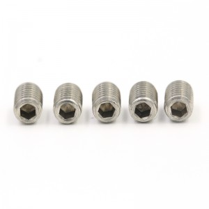 custom stainless cone point hex socket set screws