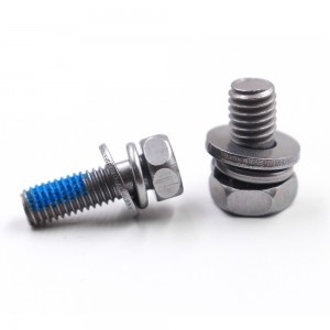 Phillips Hex head combination screw with nylon patch