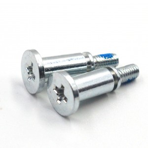 stainless steel 8mm flat head nylon patch step shoulder screw