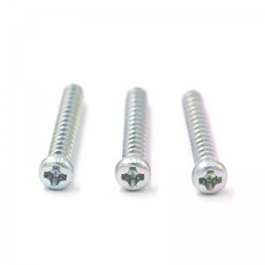Supplier Customization carbon steel pan head flat tail self tapping screw
