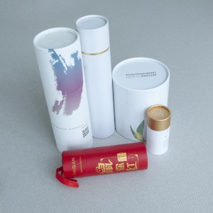 OEM Supply China Custom 30ml Essential Oil Round Packaging Printed Colorful Cylinder Paper Box for Perfume