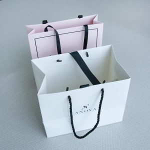 Custom LOGO printing portable tote bag shopping handle bag
